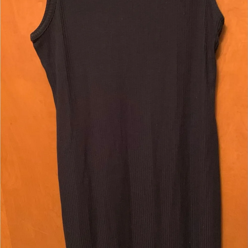 NWT Jeans Mock Neck Sleeveless Side Slit
Ribbed Knit Maxi Dress SZ L - Image 3