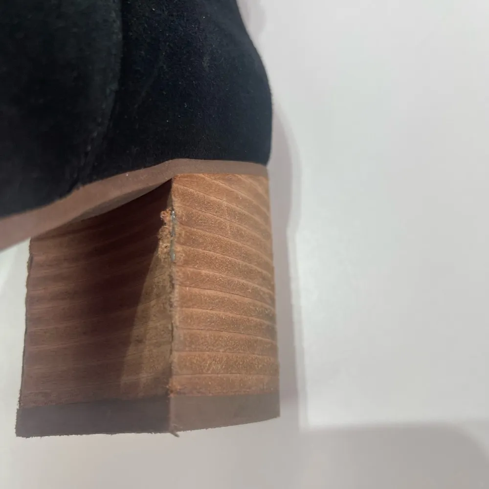 Blondo Knee High Suede Women 11M Waterproof Block Heel Black Boots Stretchy  Y2K - Image 6