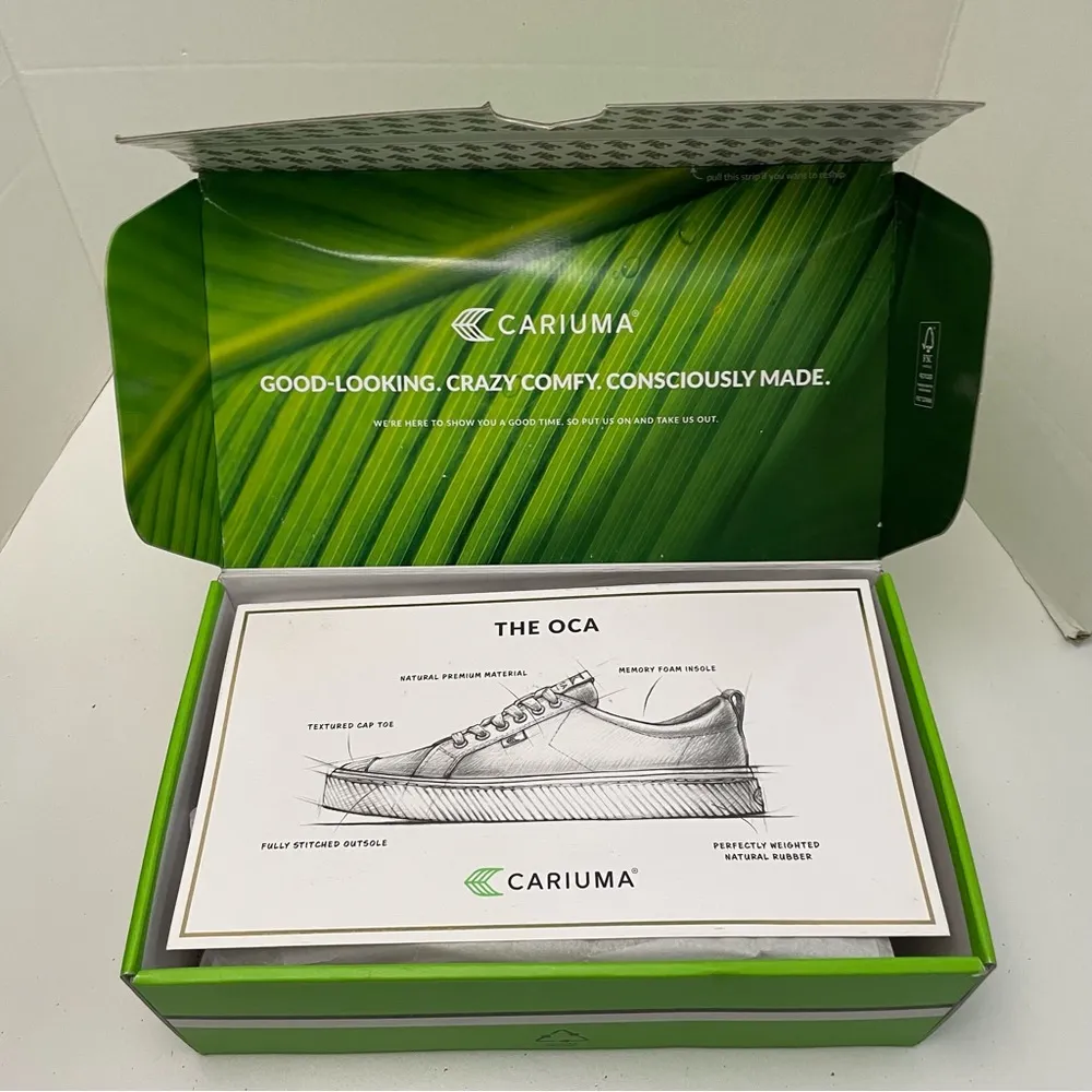 Cariuma Sneakers OCA Low Organic Canvas Comfort Travel Streetwear Off White Size 9.5 - Image 11