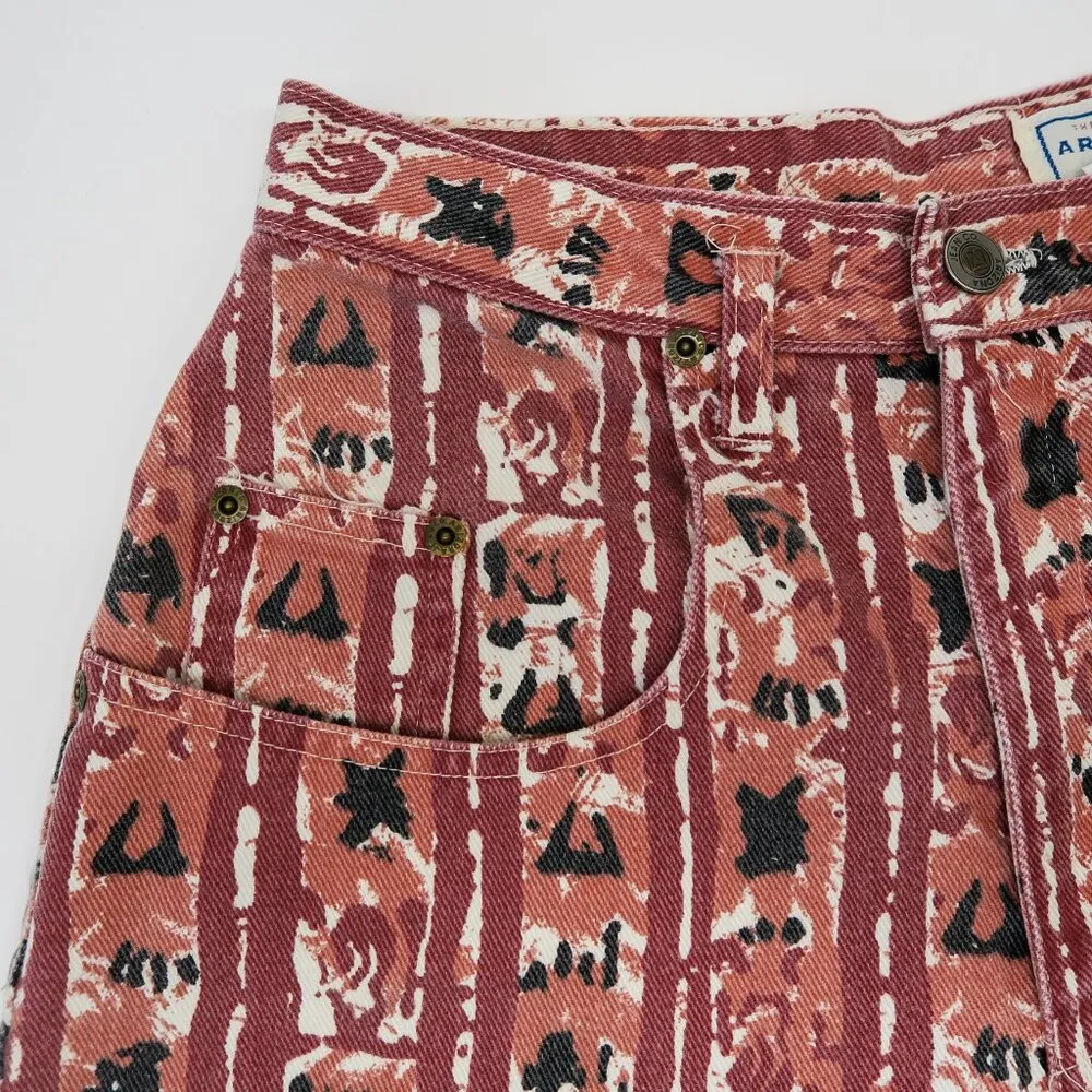 Vintage 90s Arizona Aztec High Waisted Denim Shorts - Image 5