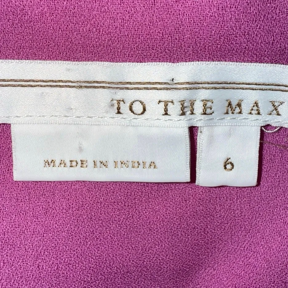 To The Max Pink Sequin Chiffon Cami Top Women’s Size 6 Y2K Party Dressy tank - Image 3