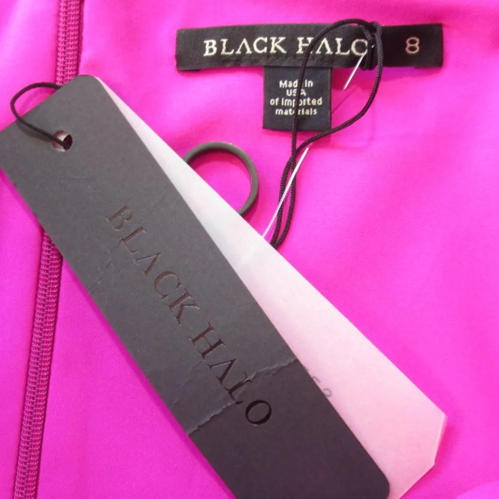NWT Black Halo Jackie O in Vibrant Pink Bi-stretch Cady Sheath Dress 8 $375 - Image 4