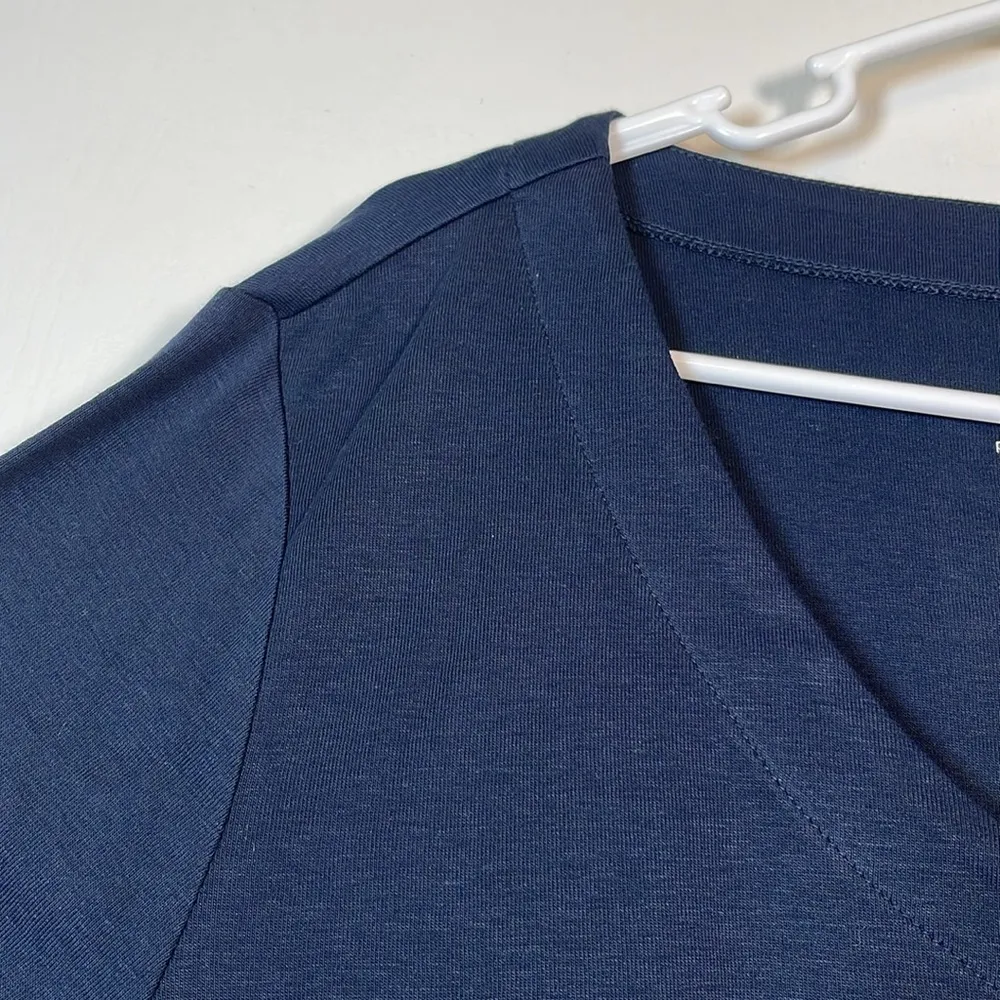 J Jill Black Pima 3/4 Sleeve V-Neck Top Shirt Blouse Size XLT EUC/NEW #0604-OC - Image 7