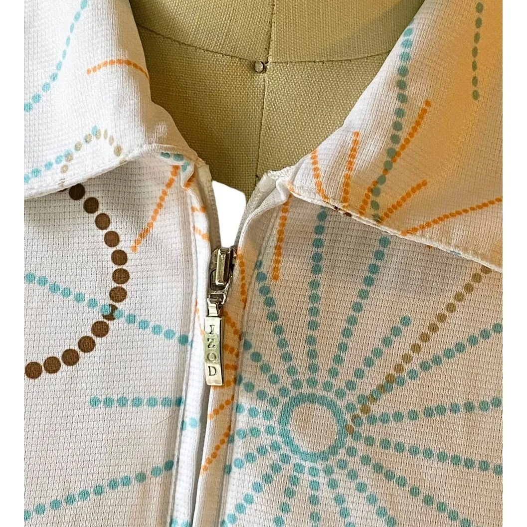 IZOD XFG White & Multicolor Golf Polo Cool FX Activewear Top ~ Women's Size XL - Image 4