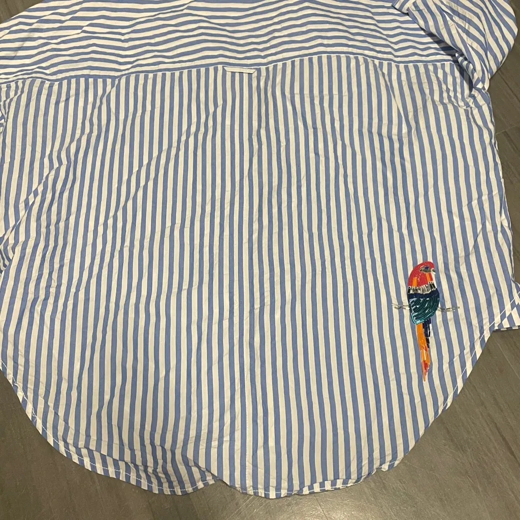 Maeve Blue and White Striped Top - Image 8