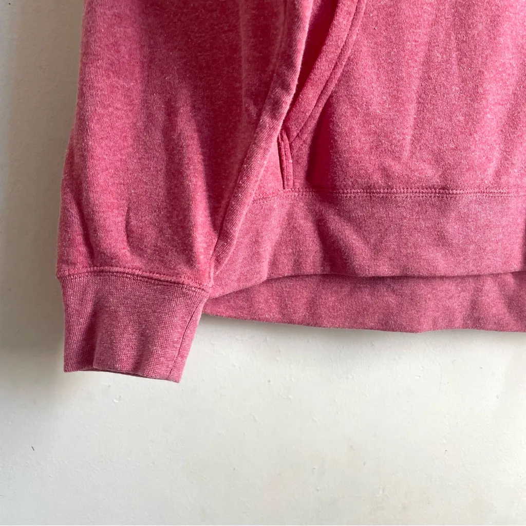 Nantucket Map Graphic Hoodie Sweatshirt Pink Fleece Lined size XL - Image 7