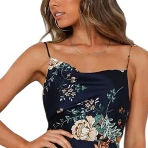 Hello Molly Atlas Maxi Dress Women's 4 Navy Floral‎ Feminine Dainty Lightweight - Image 2