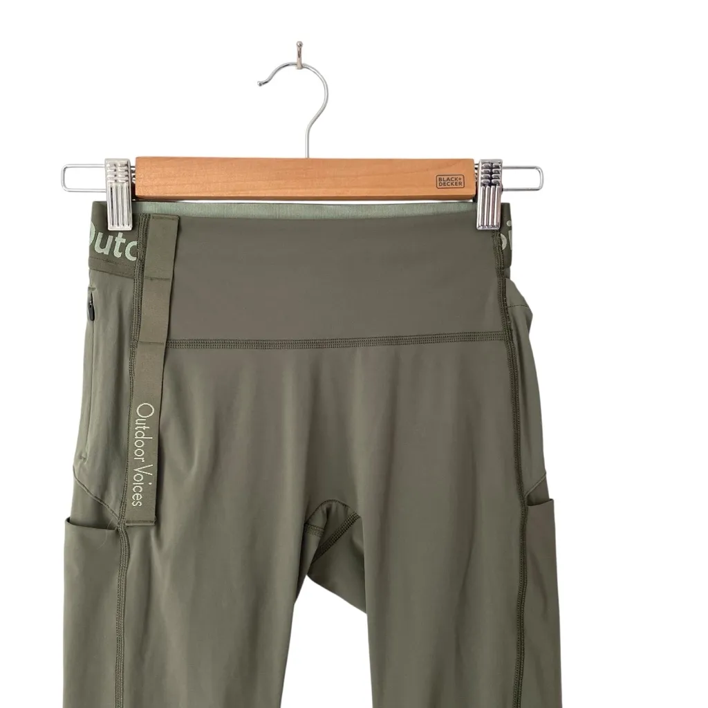 Outdoor Voices Snacks Tea Tree Olive Green Women's Leggings size XS - Image 4