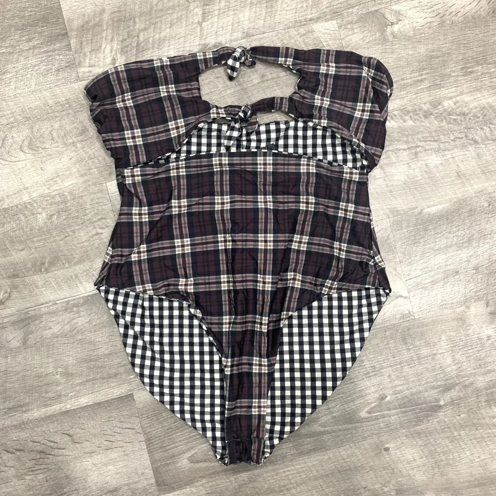 Volcom Women's Plaid and Gingham One-Piece Swimsuit - Image 5