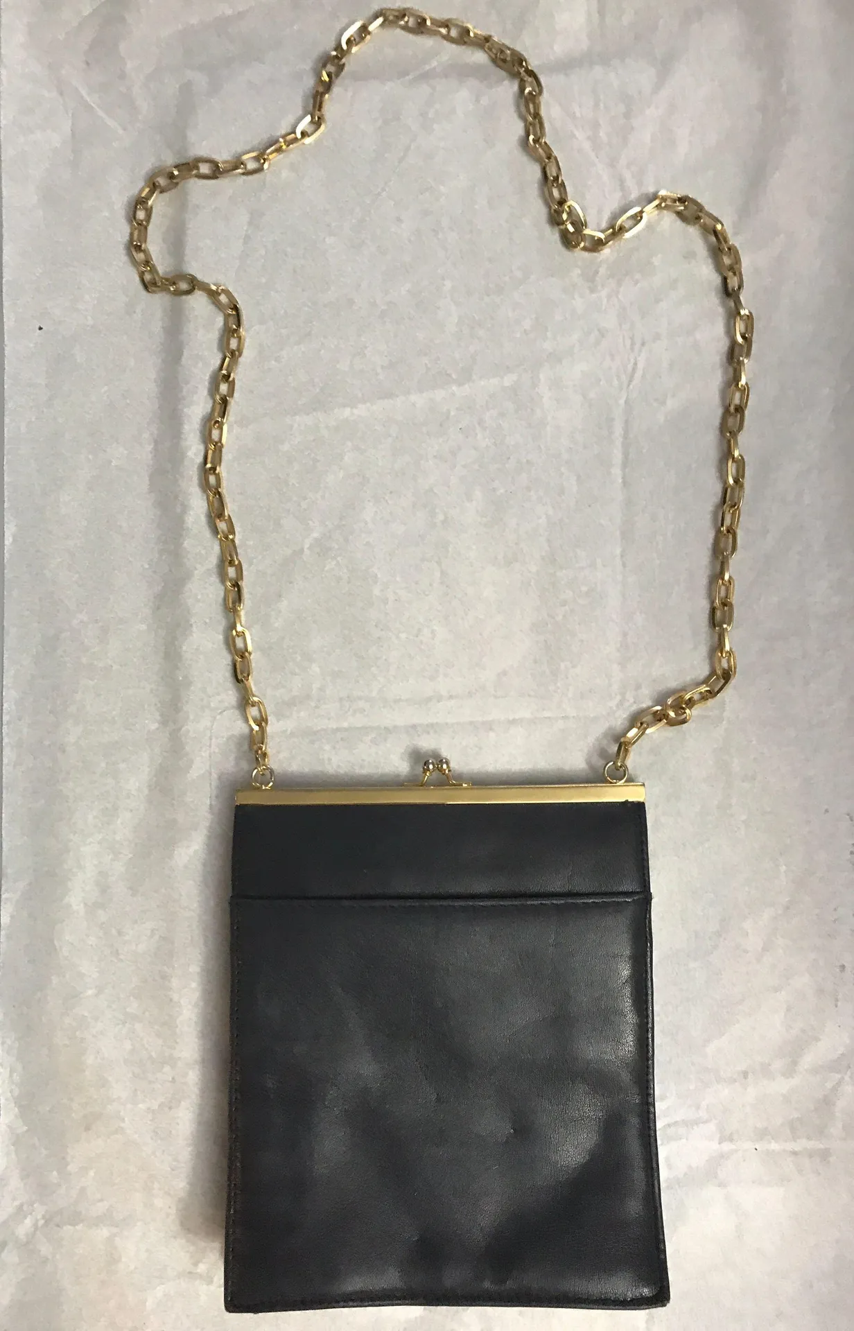 Lord & Taylor Blue Chain Crossbody Bag - Image 2