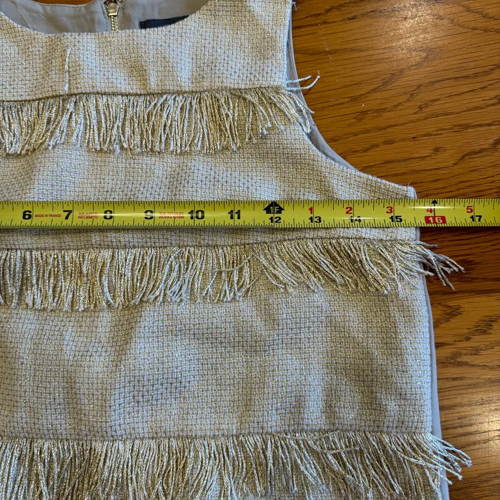 Anthropologie Sunday in Brooklyn Gold Fringe Top XS‎ CUTE country - Image 10