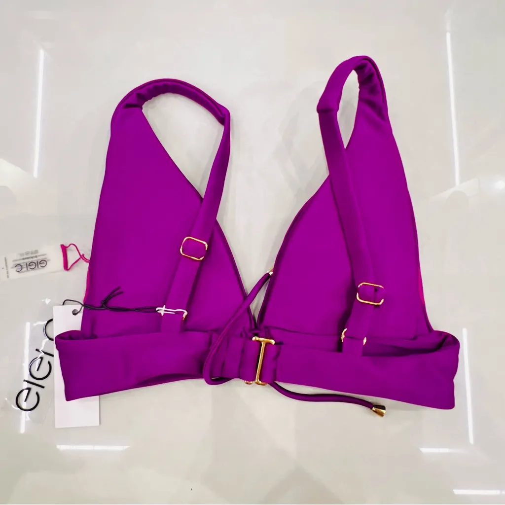 NWT GIGI C CAMI BIKINI TOP IN BERRY Purple - Image 6