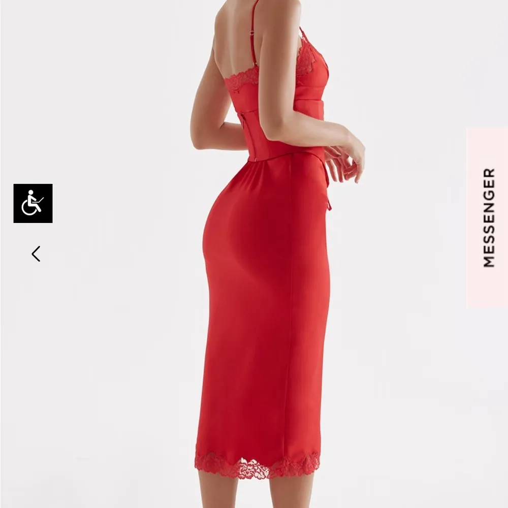 NWT House of CB SALMA RED ROSE SATIN SLIP DRESS - Image 6