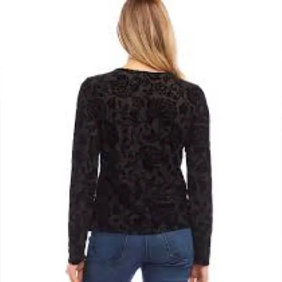 Free People Black Velvet Burnout City Lights XS - Image 2
