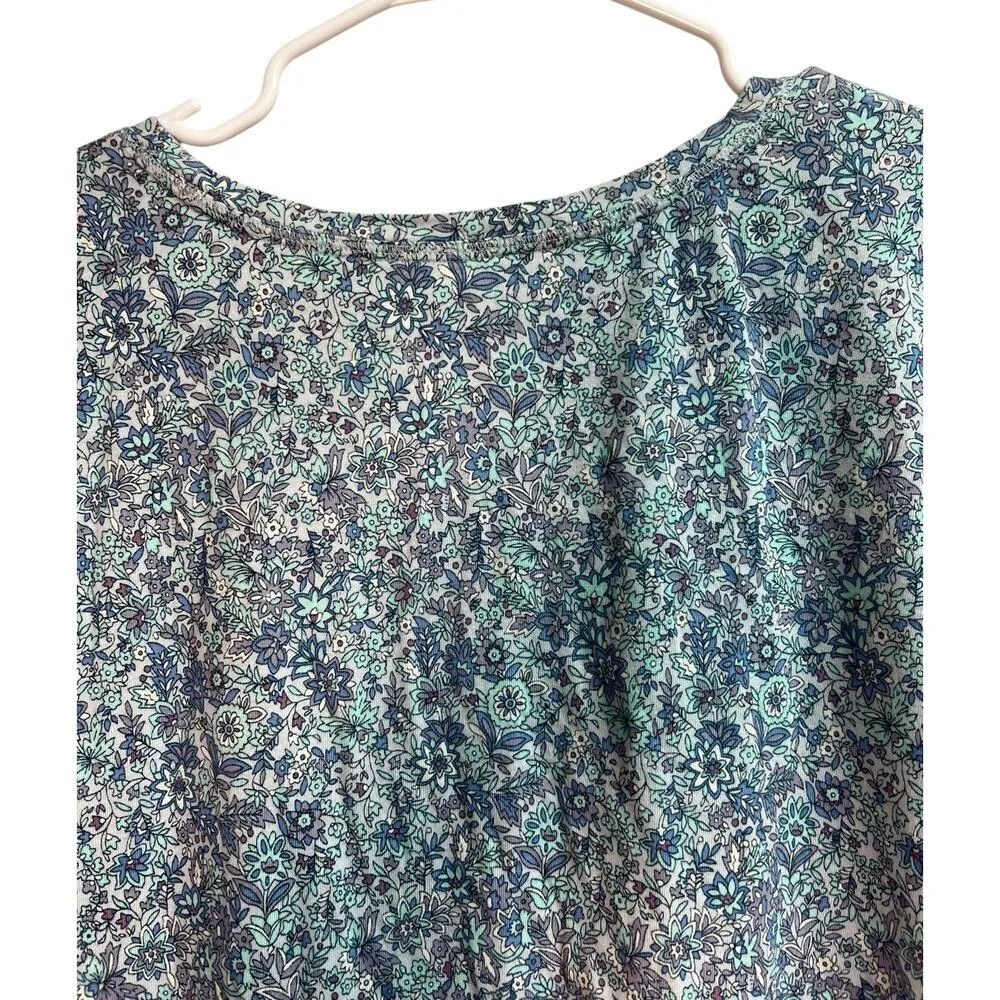 J.Jill Sleep Ultra Soft Relaxed Tee Cotton Modal Women's Top XL Floral - Image 6