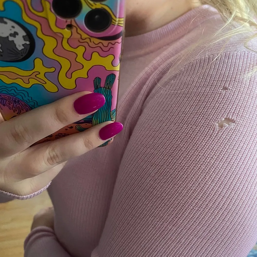 A.L.C. High Neck Long Sleeve Rib Knit Sweater Pink Size XS - Image 89