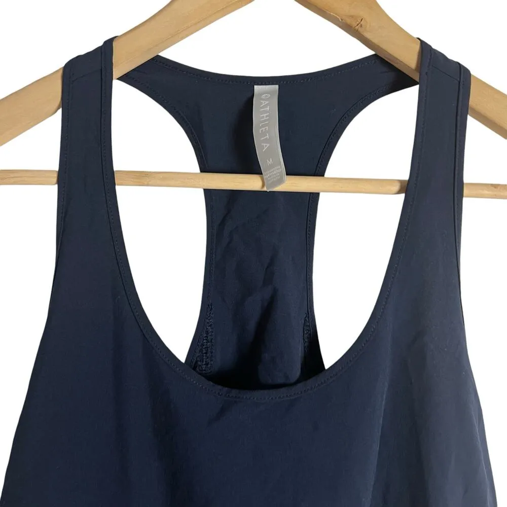 Athleta Drawstring Cinch Sides Racerback Sleeveless Athletic Tank Top Size M - Image 2