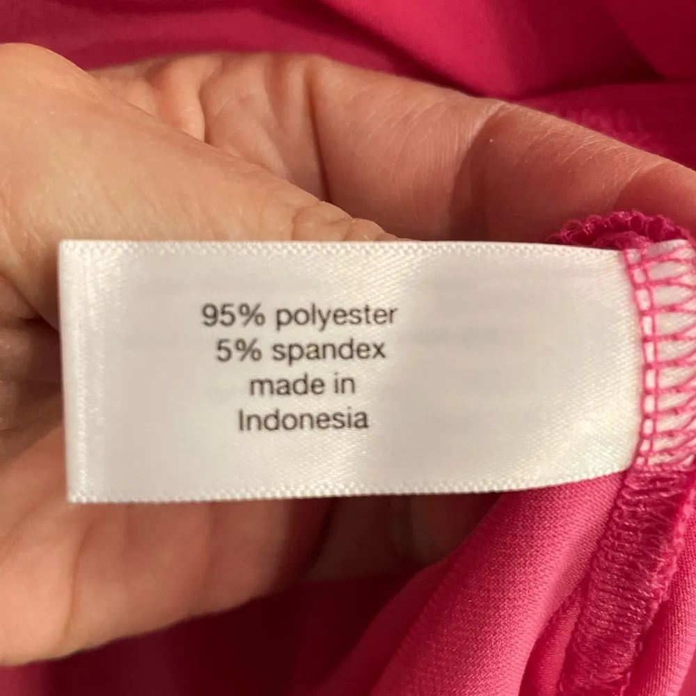 Lane Bryant Pink Peasant Smocked V Neck Long Sleeve Matte Jersey Blouse 26/28 - Image 8