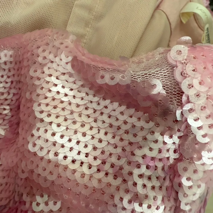 LoveShackFancy Stasia Sequin Dress in Pink, Size US 4 - Image 12
