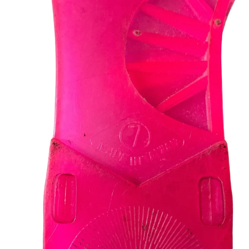 Ted baker London Barbie pink jelly sandals bow ankle strap Barbie bright pink 7 - Image 5