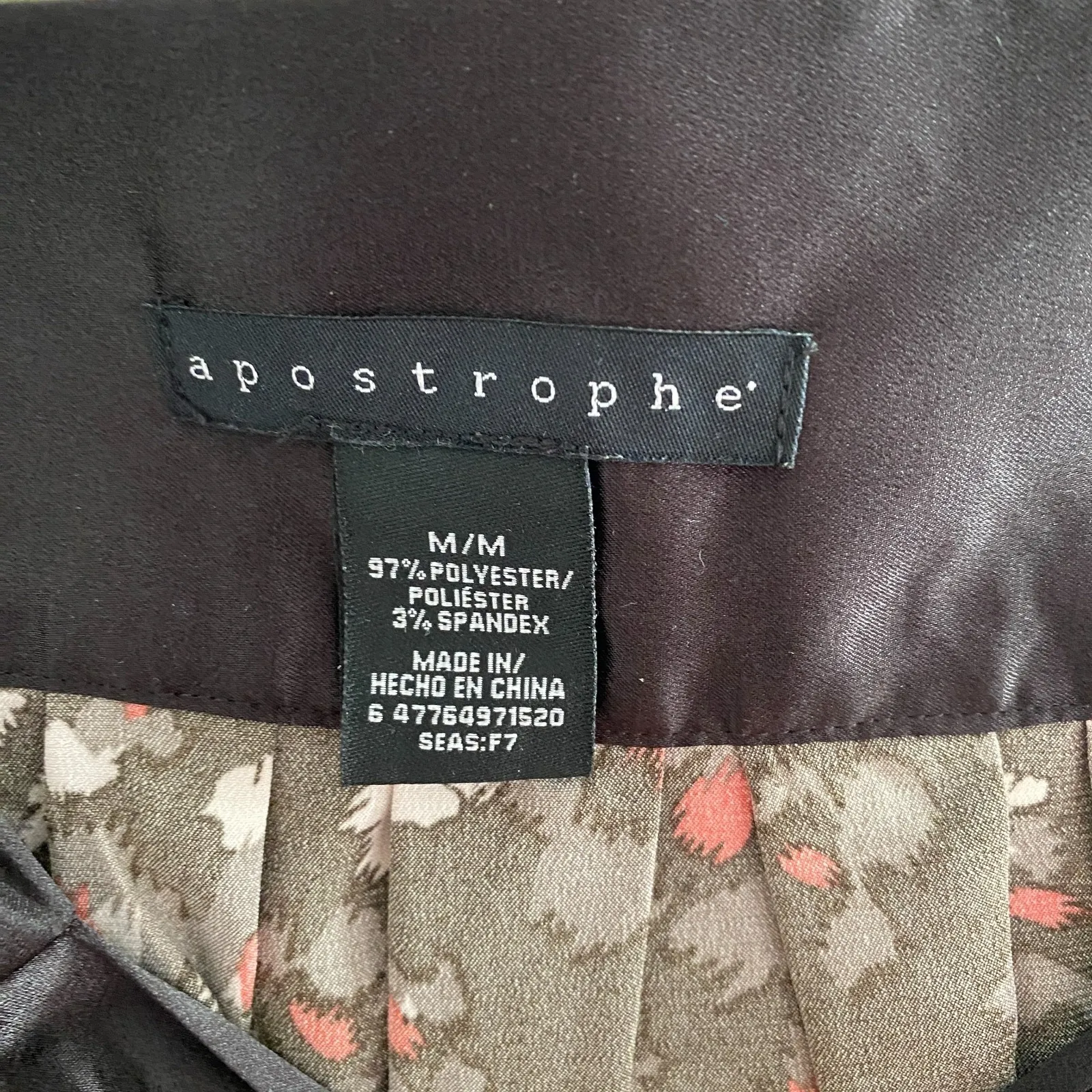 Apostrophe Brown Floral Blouse Flounce Sleeve Square Neck Relaxed Top Sz M Size M - Image 5