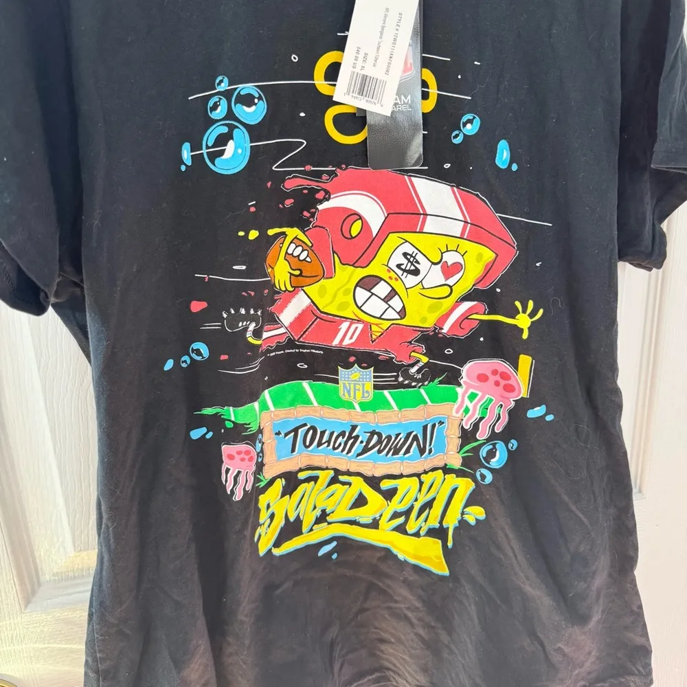 NWT NFL X SPONGEBOB X King Saladeen Touchdown Womens Fit T - Image 3
