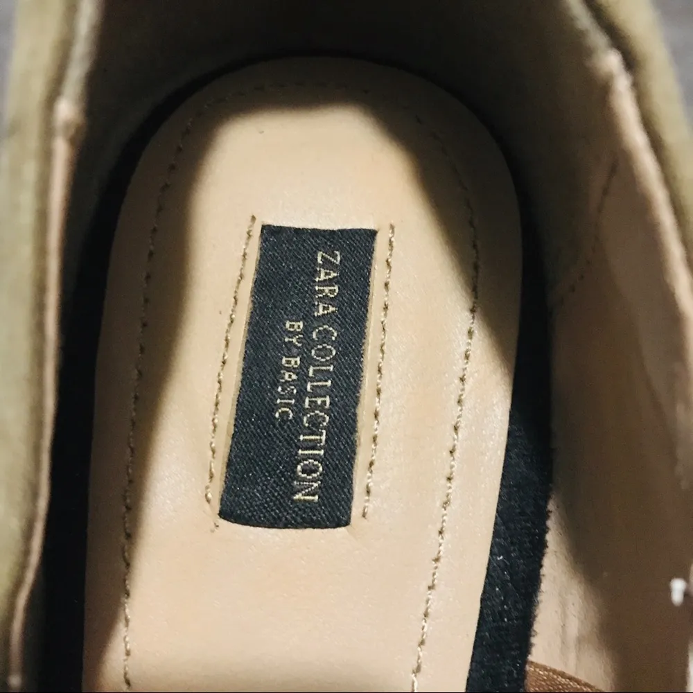 Zara Basic Open Toe Neutral Suede Stiletto Heels Size 40/ 9.5 - Image 7