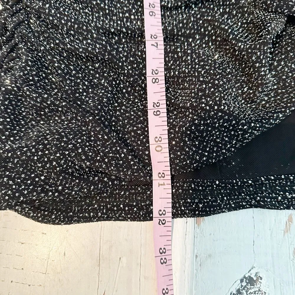 AQUA Drapey Mini Cocktail Holiday Night Out Metallic Party Dress Size 4 - Image 14