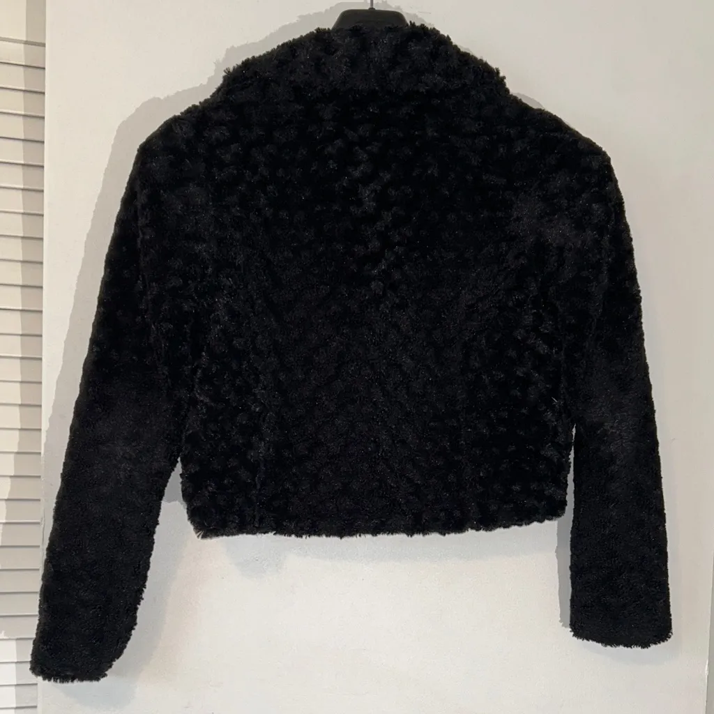 Candie's Black Teddy‎ Jacket Juniors size M HOCO, Prom, Parade, event - Image 4
