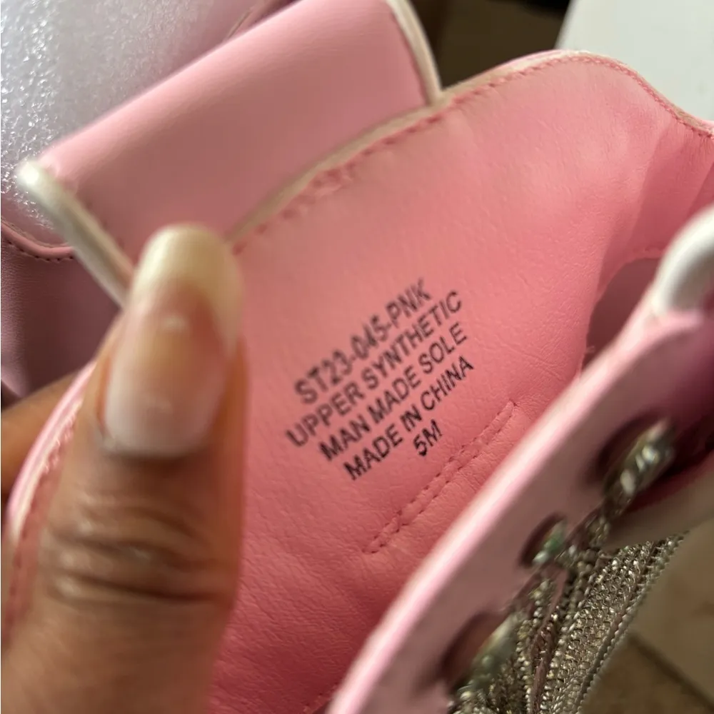 PINK WESTERN COWBOY BOOTS WITH SILVER FRINGE BRAND NEW SIZE 5 DOLLS KILL - Image 9