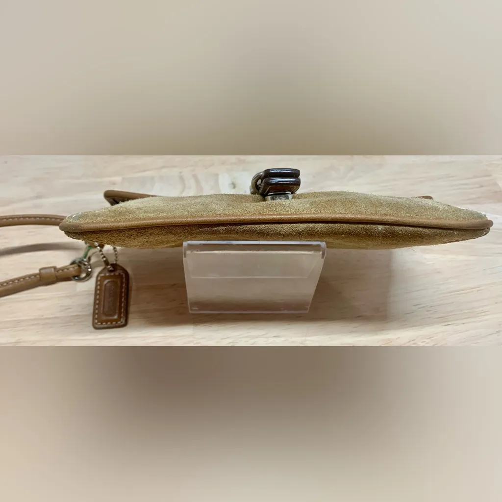 Coach Wristlet British Tan Suede Leather - Vintage 90’s Y2K - Full Inclusion - Image 5