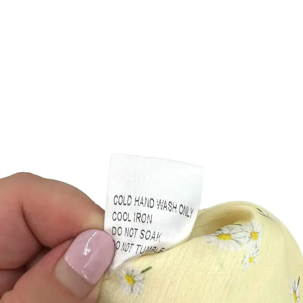 Princess‎ Polly Allyson Corset Top Puff Sleeve Yellow Floral Size US 4 - Image 12