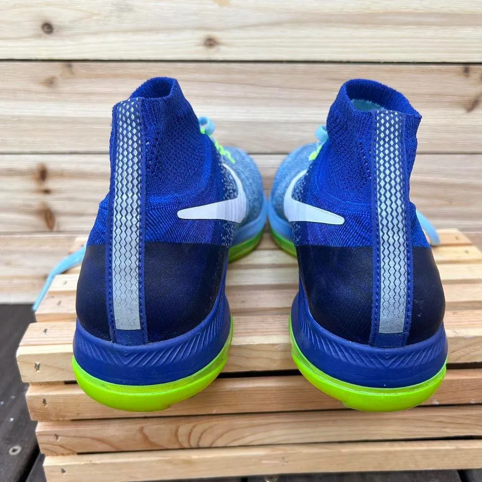 Blue/Green Zoom All Out Flyknit Nike Sneakers Running Athletic Shoes - Image 5