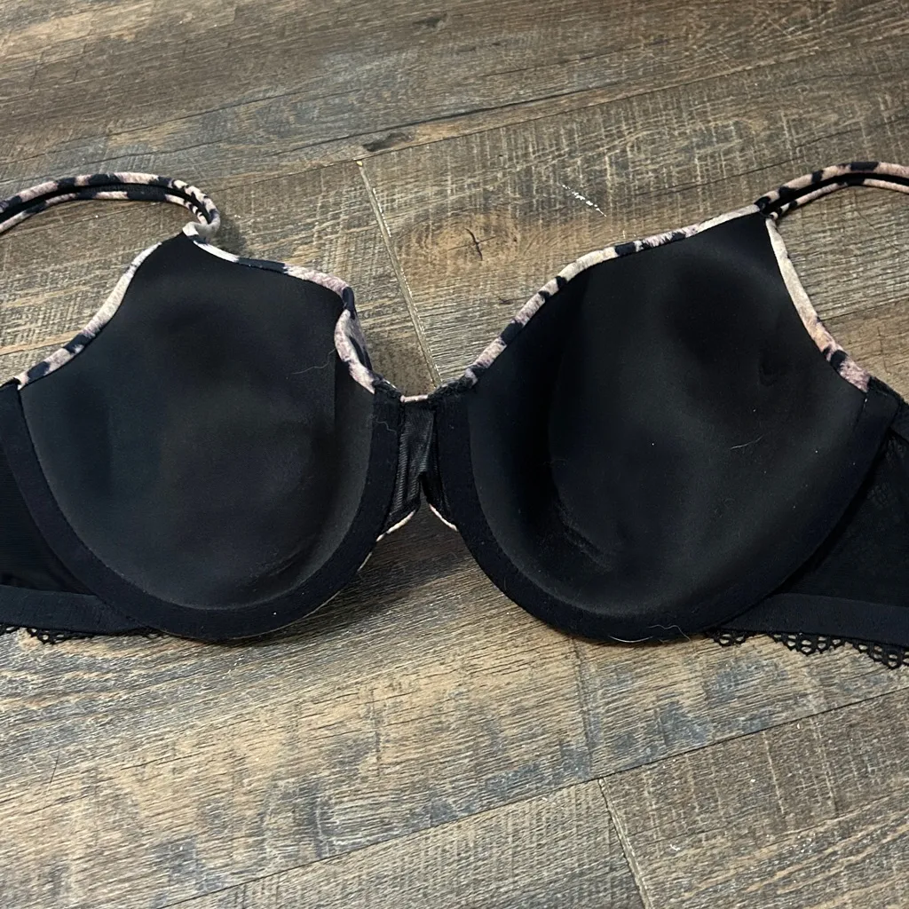 SOMA Animal Print 34D Embraceable Enchanting Lace Demi Bra Lined Convertible - Image 5