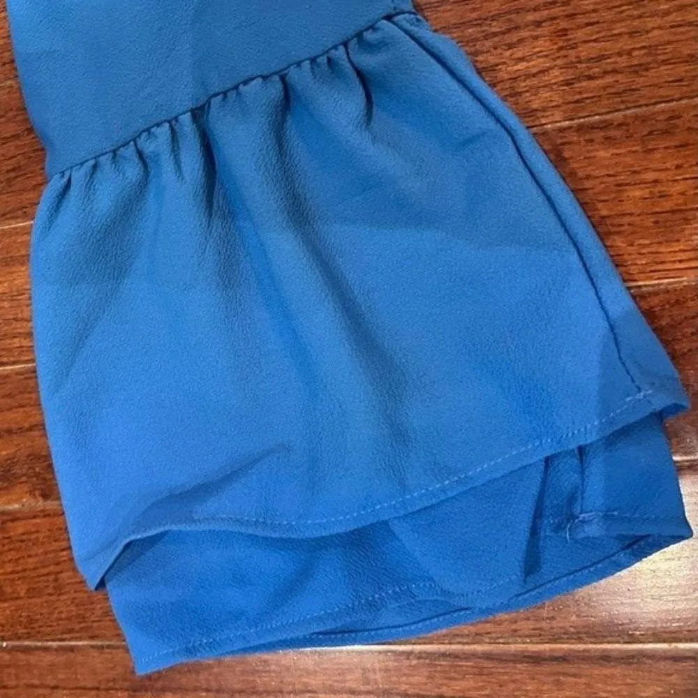 Blue layered bell sleeve shift dress size medium NWT - Image 6