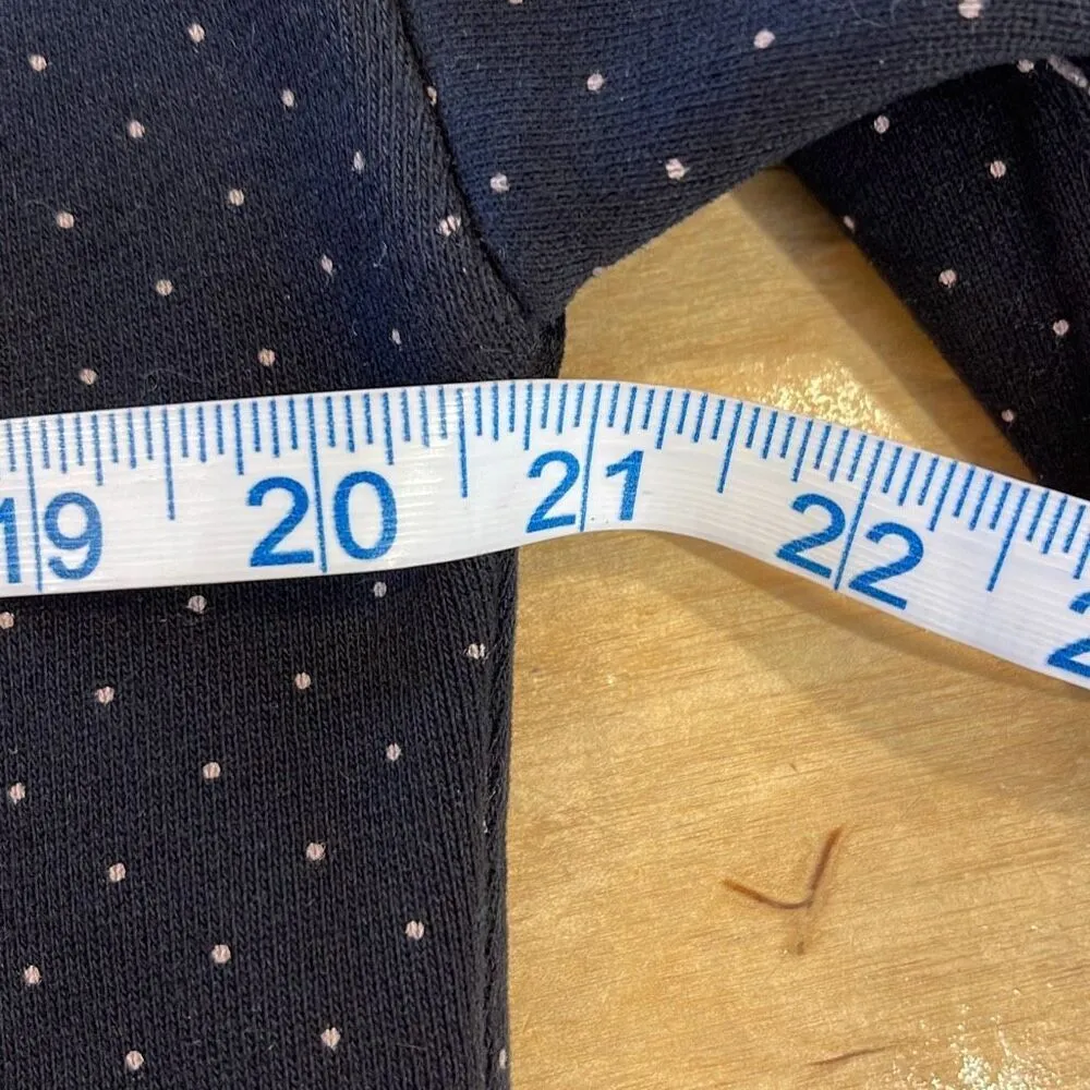 Lululemon Womens Polka Dot Crew Neck Fleece Pullover Sweatshirt Black Size 4 Blue - Image 9