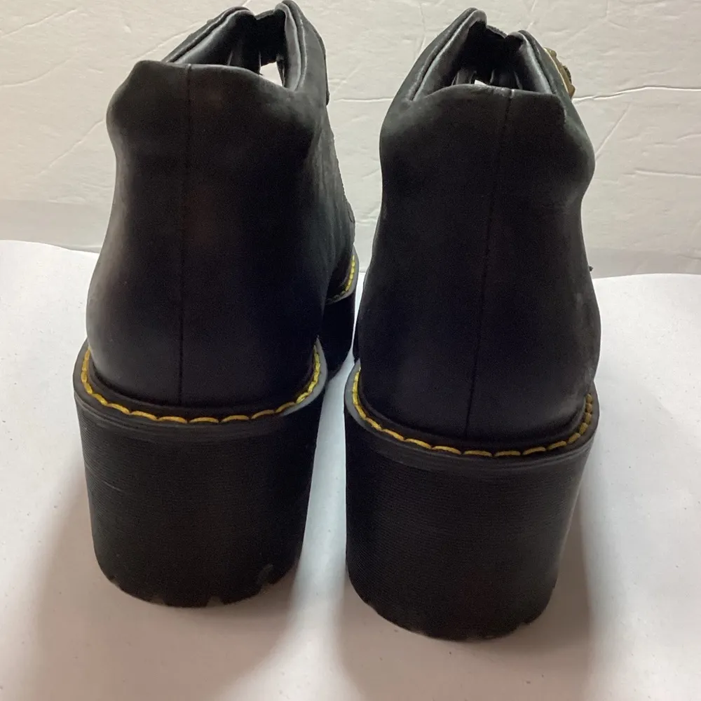 Dr. Martens  Coppola Black Platform Shoes leather size 10 - Image 7
