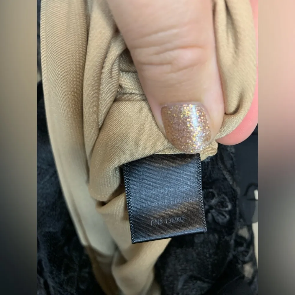 Dress the Population Audrey Floral Appliqué Lace Dress Black and Nude Size XL - Image 11