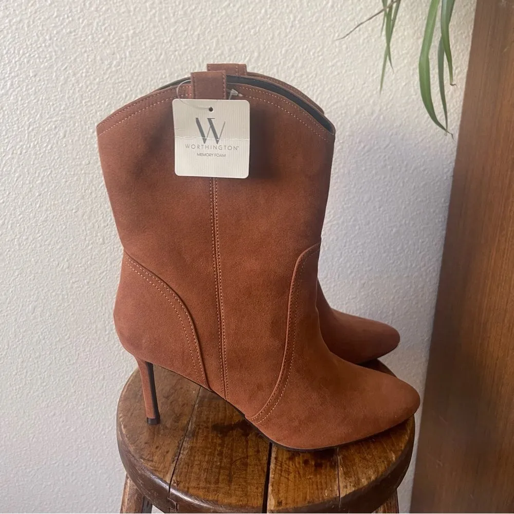 Worthington Women's Brown Size 11M Suede Ankle Boots - Image 3