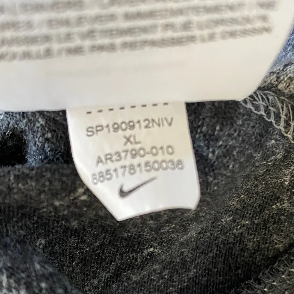 Nike Sportswear Gym Vintage Full Zip Grey/Black Mock AR3790-010 Size XL - Image 5