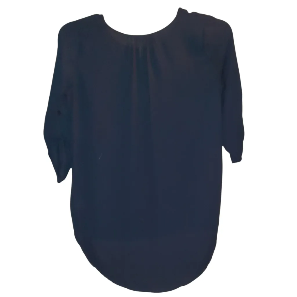 Tacera Navy Blue Blouse Size Small - Image 3