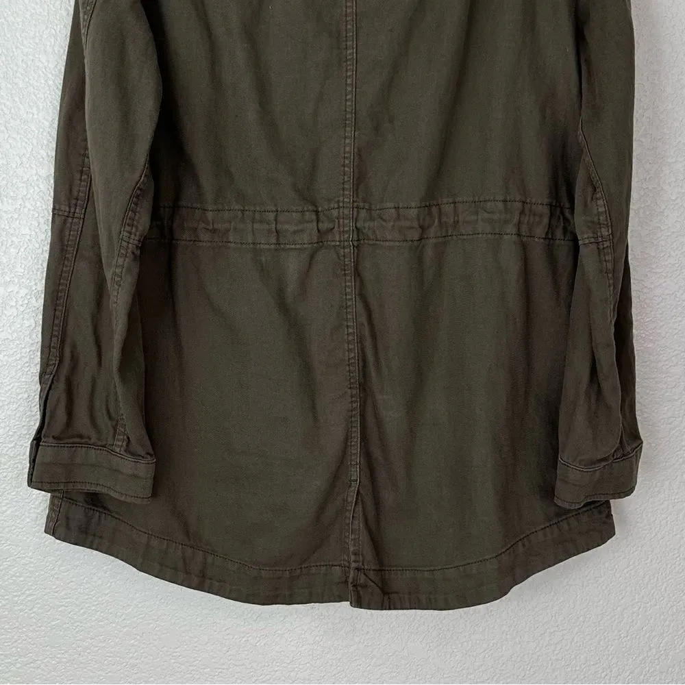 Lucky Brand Linen Blend Core Military Jacket, Sz Large - Image 9