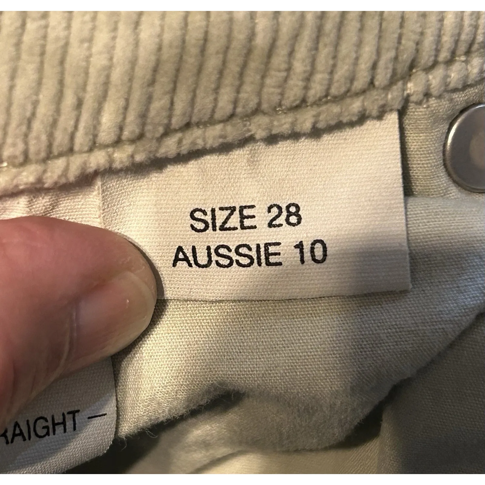 Rolla’s Women’s Corduroy High Rise Straight Leg Pants Sea Grass Green Size 28 - Image 7