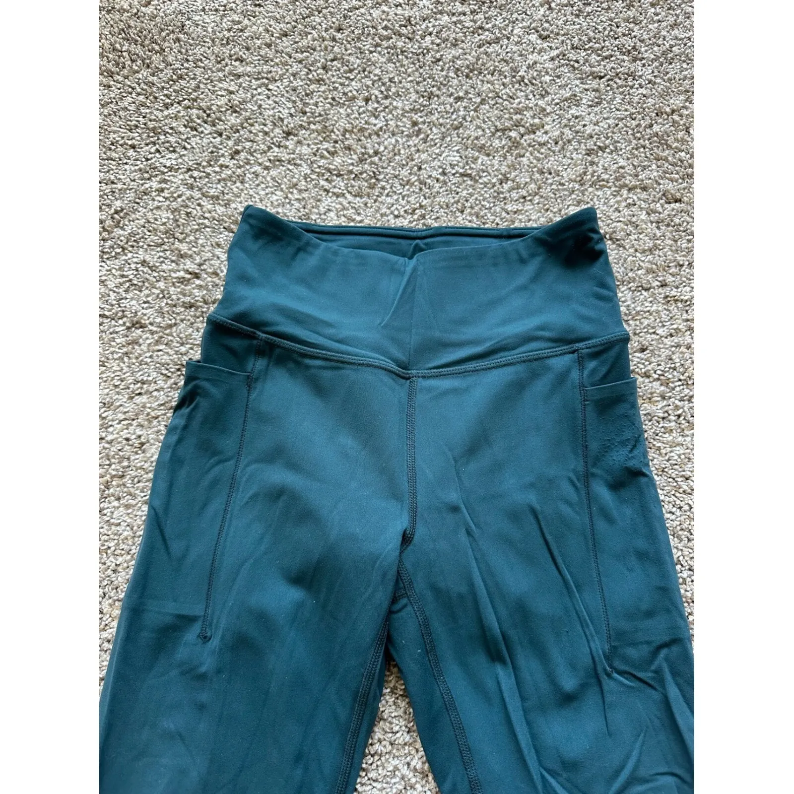 Leggings with Pockets‎ Athletic Yoga Pants Activewear Green Size XS - Image 2