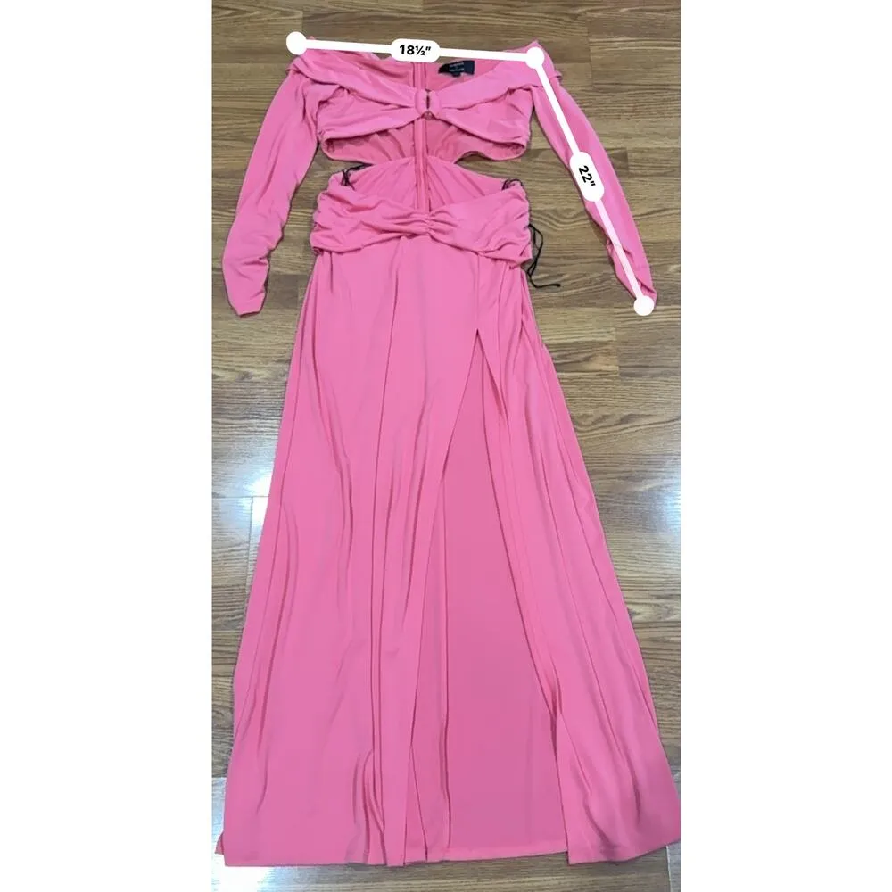 DUNDAS X REVOLVE Elowen Cut out Maxi Dress in Hot Pink L Size L - Image 4
