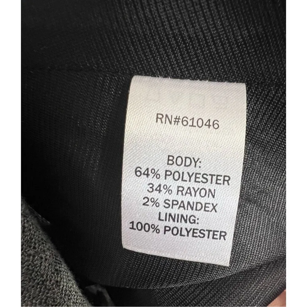 Vanity Grey and Black Ruffled Open Vest With Button Details Gray Size L - Image 4