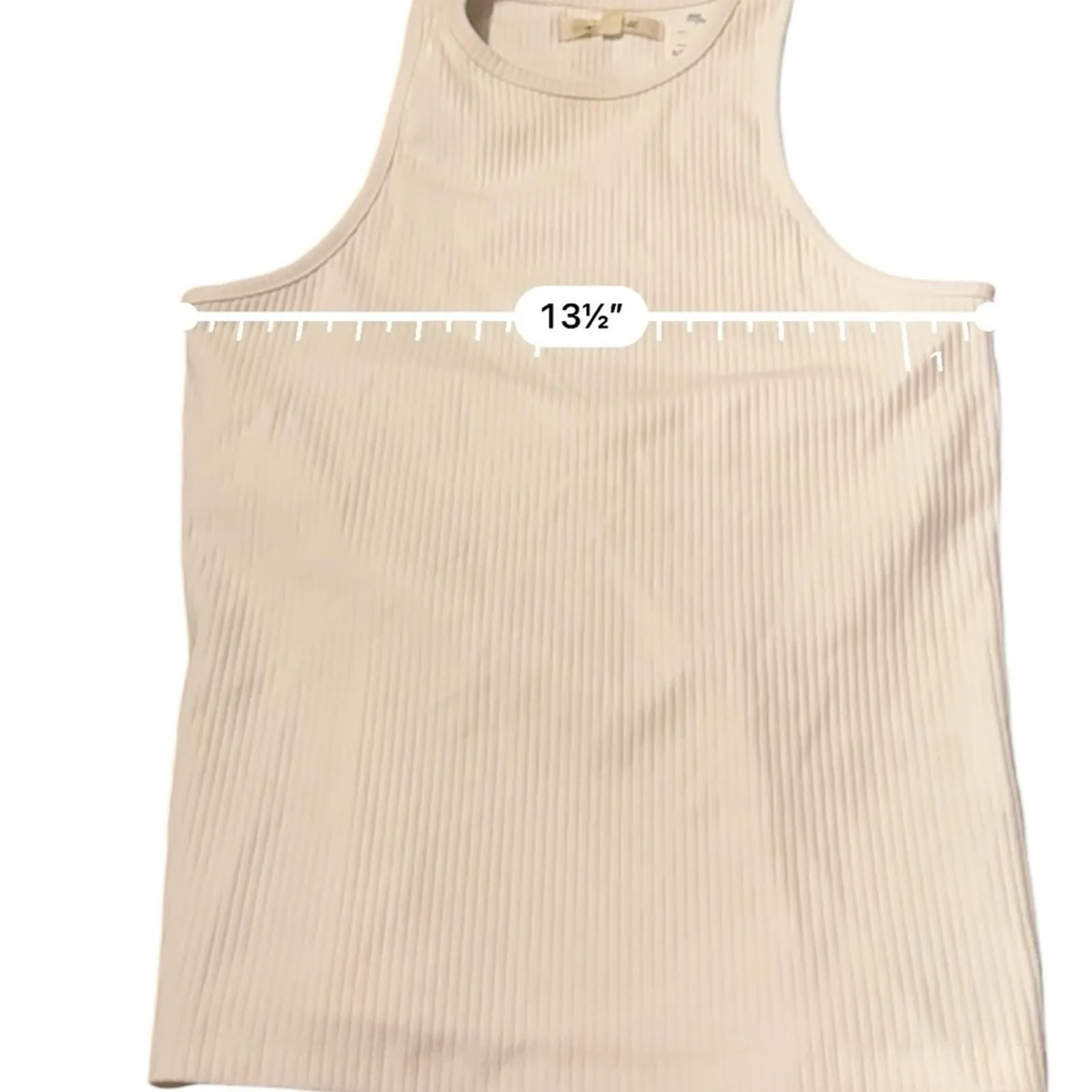 Madewell High Neck Tank w/ Shelf Bra in Sleekhold in‎ Eyelet White Sz XXS NEW - Image 10