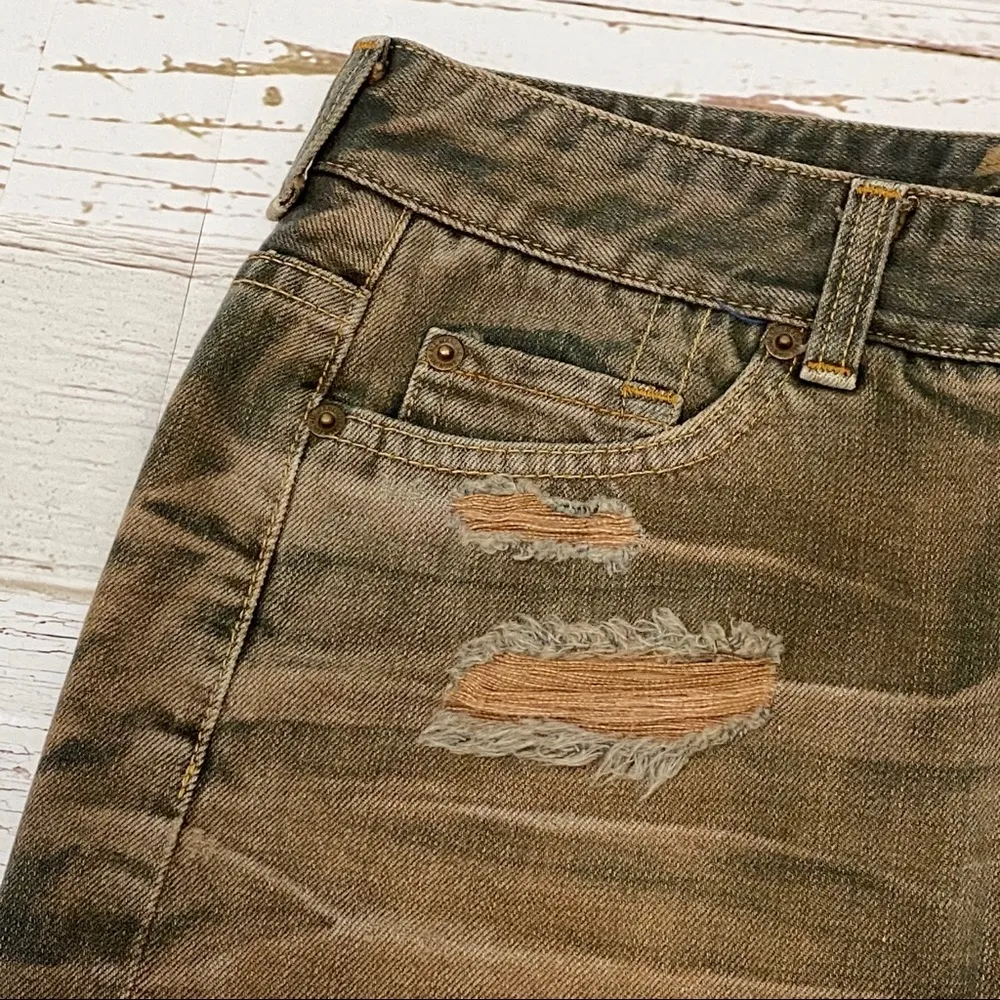 7 For All Mankind Distressed Denim Skirt 27 - Image 10