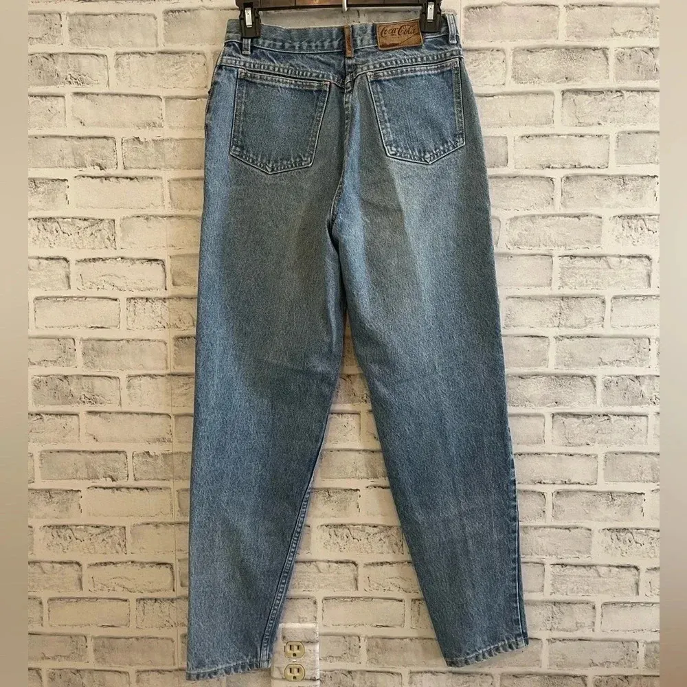Women’s Vintage 1986 Coca Cola medium wash high rise straight Jeans Size 10 - Image 2