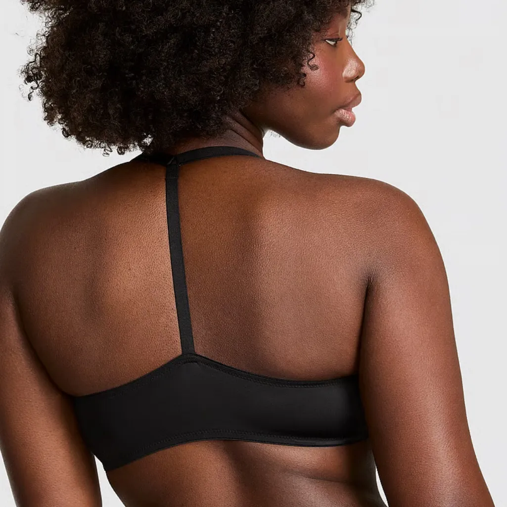 VS PINK Wear Every Where Black Front Close T Back Push Up Bra Size 34 DD - Image 2